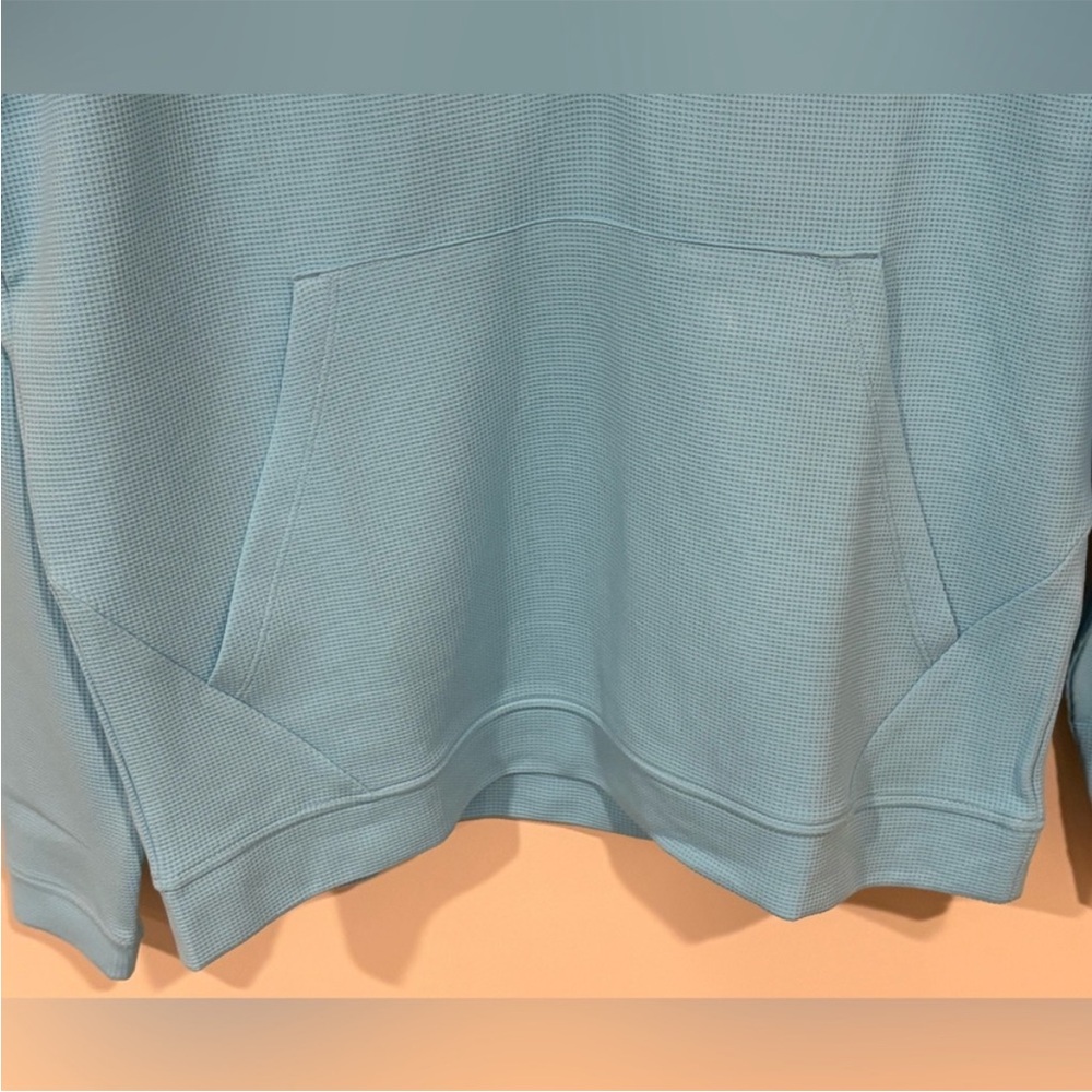 Peter Millar Sky Blue Waffle Knit Pullover - Picture 6 of 12